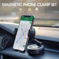 Clip-on-Autotelefonhalter, starker Magnetgriff, rutschfest, faltbar, 360 ° verstellbar, für Autonavigation und Heimgebrauch, funktioniert mit oder ohne magnetische Telefone