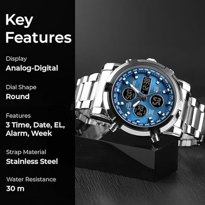 📢📢58 % RABATT!! ⏰ Wasserdichte Herren-Armbanduhr im Militärstil mit analoger und digitaler Anzeige – 48 mm, Multifunktion und Edelstahlarmband! 🕰️💪