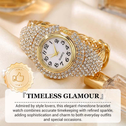 💎Das beste Geschenk für Mama 🎁Elegante Damen-Armbanduhr mit Strasssteinen