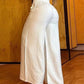 ✨🔥Damen-Hose mit hohem Bund, weitem Bein und Gürtelakzent💓
