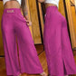 ✨🔥Damen-Hose mit hohem Bund, weitem Bein und Gürtelakzent💓