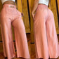 ✨🔥Damen-Hose mit hohem Bund, weitem Bein und Gürtelakzent💓