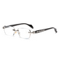 Einfache Anti-Blaulicht-Halbrand-Browline-Brille für den täglichen Gebrauch