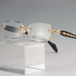 Einfache Anti-Blaulicht-Halbrand-Browline-Brille für den täglichen Gebrauch