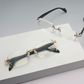 Einfache Anti-Blaulicht-Halbrand-Browline-Brille für den täglichen Gebrauch