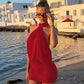 Sexy ärmelloses, rückenfreies Minikleid für Damen – Sommerkleid mit Neckholder, figurbetont, für Partys und Clubs