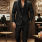 🔈🔈NEU EINGETROFFEN 2026 – 53 % RABATT!!! 🧥👖 Schwarzer Herren-Smoking mit Glitzer