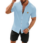 👔 LIMITIERTES ANGEBOT: 50% RABATT! ☀️ Stehkragen-Kurzarmhemd für Herren – Atmungsaktiv, Lockere Passform & Vielseitig ✨