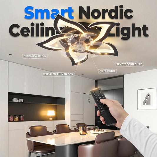 LED-Deckenventilator mit Fernbedienung, geräuschloser reversibler Gleichstrommotor, modernes dimmbares Einbauleuchten für Schlafzimmer und Wohnzimmer