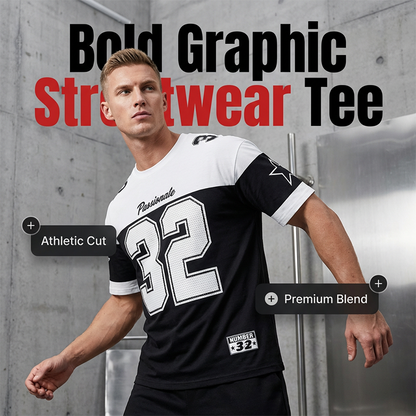 ✨ 50% SPAREN 💥 Herren T-Shirt mit auffälligem Grafik-Design 🎭 Modern, bequem & perfekt für den Alltag 👕