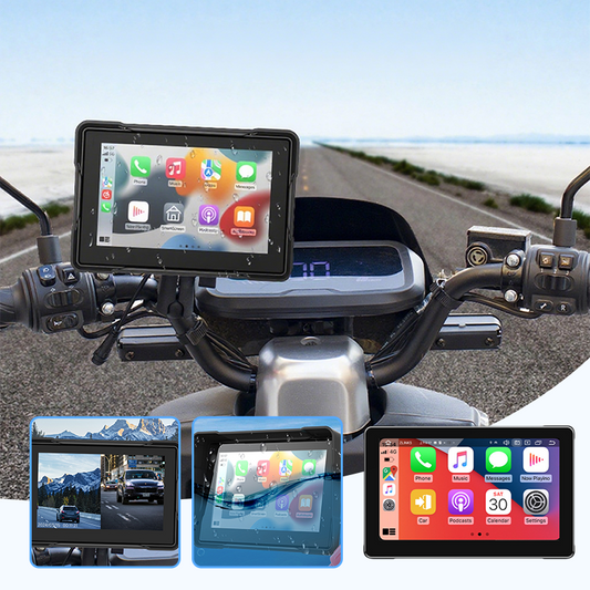 🏍️ LIMITED-TIME 53% RABATT! 📹 Motorrad-Dashcam mit CarPlay – IPX6 Wasserdicht, Dual-Kamera, Drahtlos 🎥