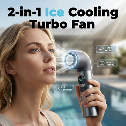 2-in-1-Handventilator mit Eisbeutel