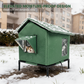 🏠 Nur für kurze Zeit: 50% Rabatt! 🐈 Erhöhtes Outdoor-Katzenhaus für jedes Wetter – Wasserdicht, isoliert, faltbar 🌧️