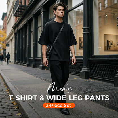 🎁 Nur für kurze Zeit: 50 % Rabatt! 👔 2-teiliges Set: Herren-T-Shirt & weite Hose – Trendig, bequem & sofort tragbar 💥