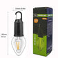 Solar Powered Tent Camping Light Bulb, Rechargeable Portable LED Camping Lantern with 3 Lighting Modes, Tent Lamp with Clip Hook for Camping, Hiking, Backpacking